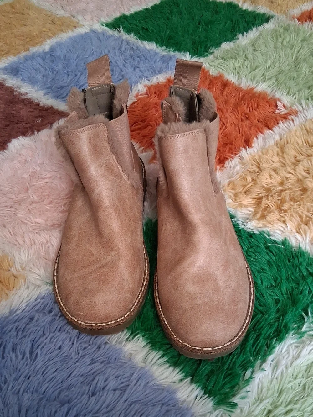 Blowfish Tan Faux-Suede Ankle Booties